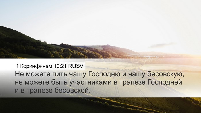 1 Коринфянам 10:21 RUSV Bible Verse Image