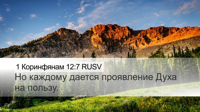 1 Коринфянам 12:7 RUSV Bible Verse Image