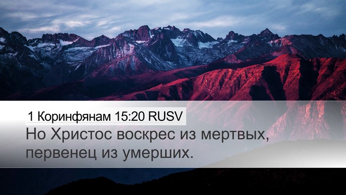 1 Коринфянам 15:20 RUSV Bible Verse Image