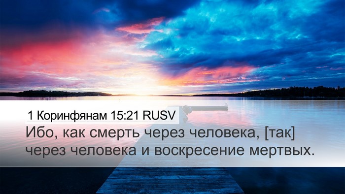 1 Коринфянам 15:21 RUSV Bible Verse Image