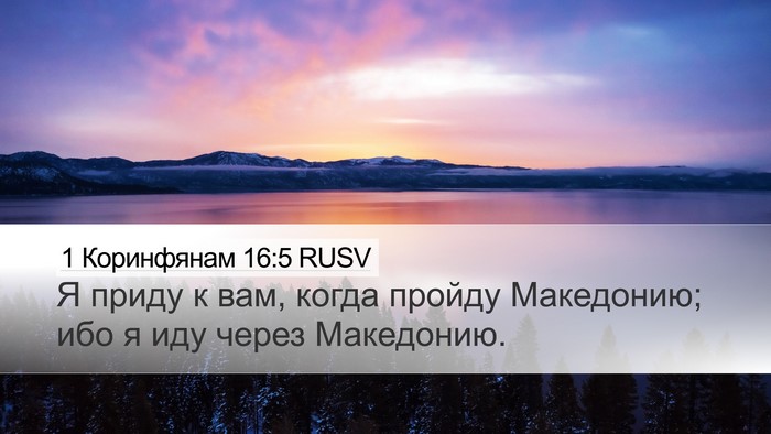 1 Коринфянам 16:5 RUSV Bible Verse Image