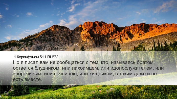 1 Коринфянам 5:11 RUSV Bible Verse Image