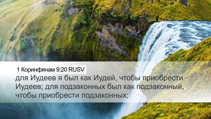 1 Коринфянам 9:20 RUSV Bible Verse Image