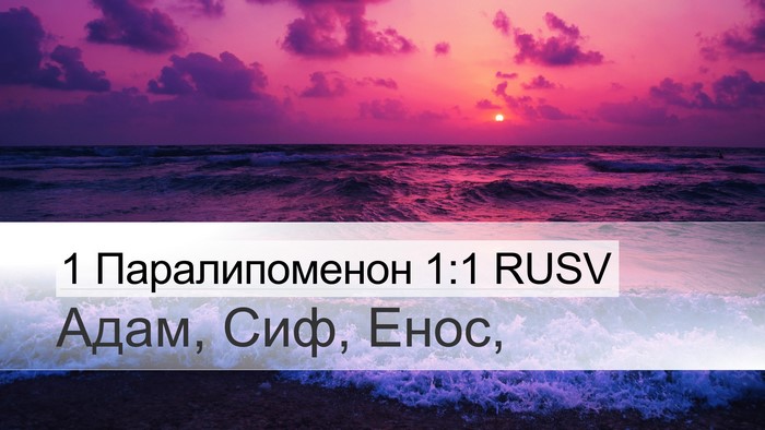 1 Паралипоменон 1:1 RUSV Desktop Wallpaper - Адам, Сиф, - Desktop Bible Verse Wallpaper