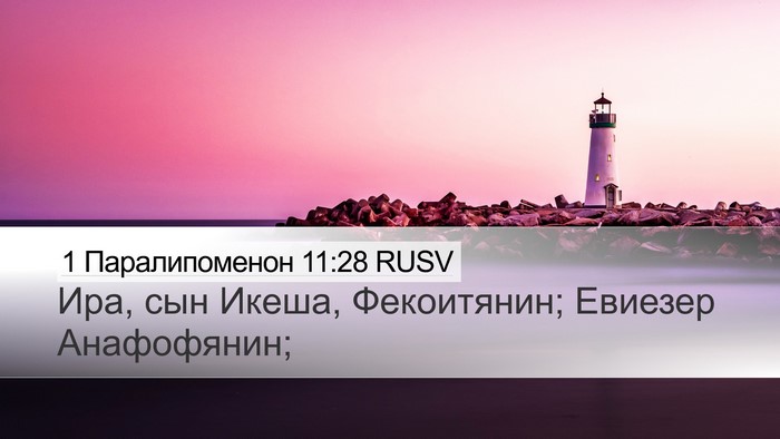 1 Паралипоменон 11:28 RUSV Bible Verse Image