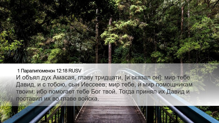 1 Паралипоменон 12:18 RUSV Bible Verse Image