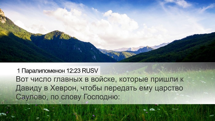 1 Паралипоменон 12:23 RUSV Bible Verse Image