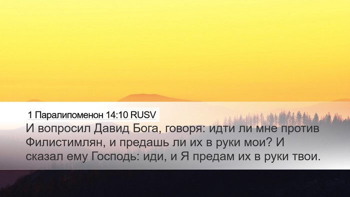 1 Паралипоменон 14:10 RUSV Bible Verse Image