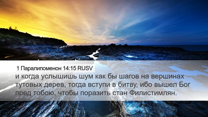 1 Паралипоменон 14:15 RUSV Bible Verse Image