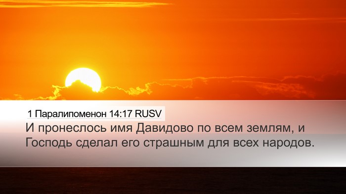 1 Паралипоменон 14:17 RUSV Bible Verse Image