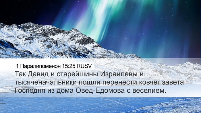 1 Паралипоменон 15:25 RUSV Bible Verse Image