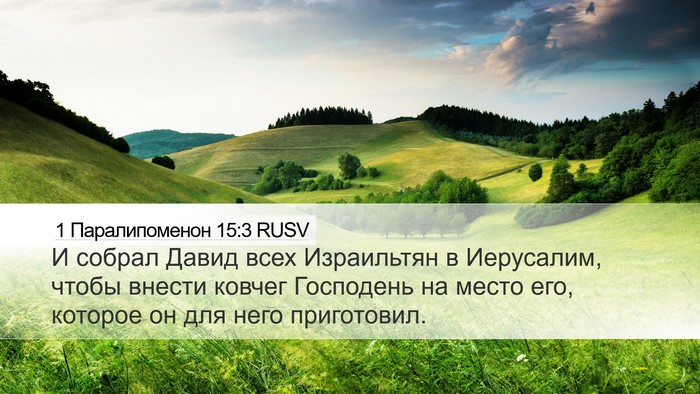 1 Паралипоменон 15:3 RUSV Bible Verse Image