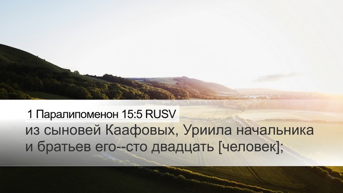 1 Паралипоменон 15:5 RUSV Bible Verse Image