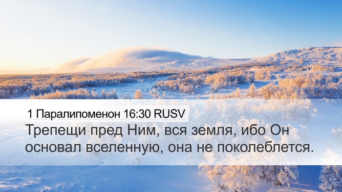1 Паралипоменон 16:30 RUSV Bible Verse Image