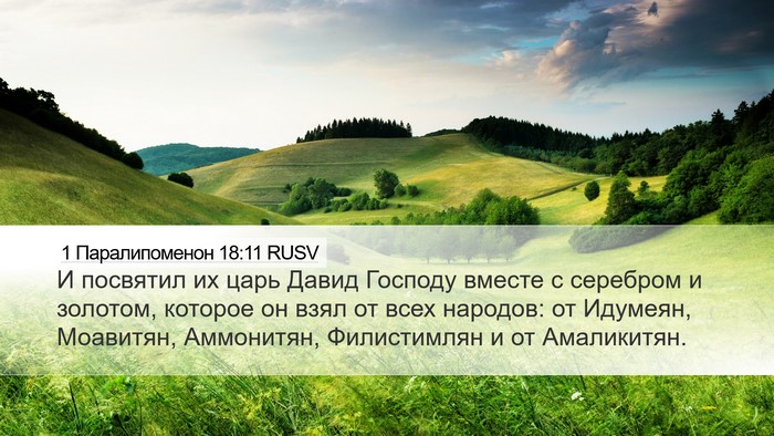 1 Паралипоменон 18:11 RUSV Bible Verse Image