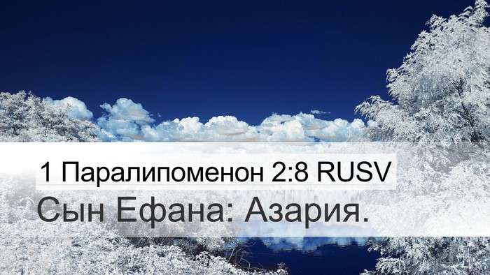 1 Паралипоменон 2:8 RUSV Desktop Wallpaper - Сын Ефана: - Desktop Bible Verse Wallpaper