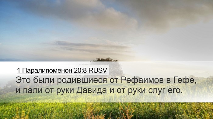 1 Паралипоменон 20:8 RUSV Bible Verse Image