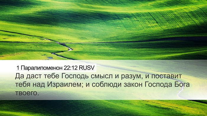 1 Паралипоменон 22:12 RUSV Bible Verse Image