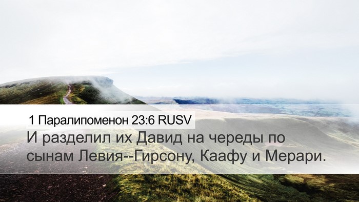 1 Паралипоменон 23:6 RUSV Bible Verse Image