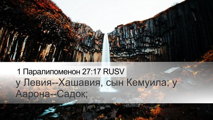 1 Паралипоменон 27:17 RUSV Bible Verse Image