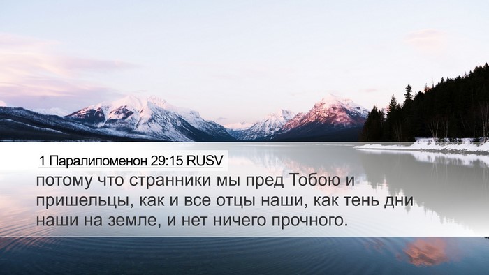 1 Паралипоменон 29:15 RUSV Bible Verse Image