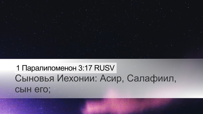 1 Паралипоменон 3:17 RUSV Bible Verse Image