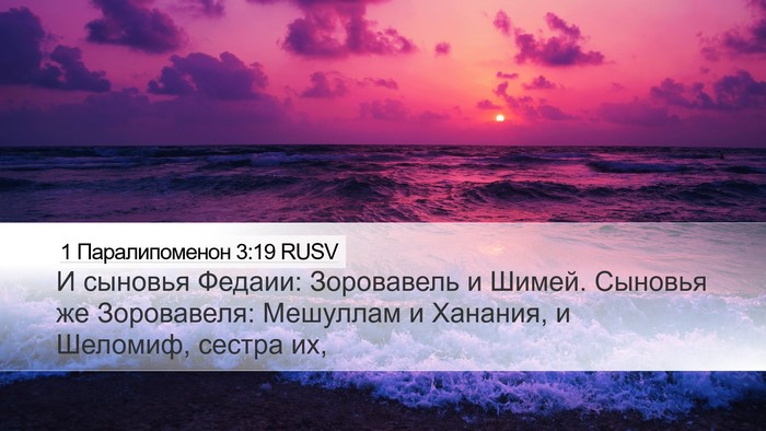 1 Паралипоменон 3:19 RUSV Bible Verse Image