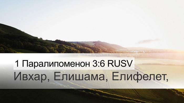 1 Паралипоменон 3:6 RUSV Bible Verse Image