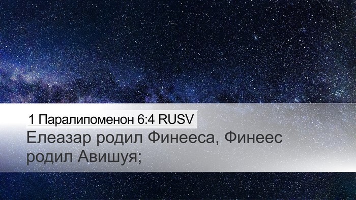 1 Паралипоменон 6:4 RUSV Bible Verse Image