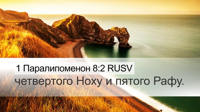 1 Паралипоменон 8:2 RUSV Desktop Wallpaper - четвертого Ноху и пятого - Desktop Bible Verse Wallpaper
