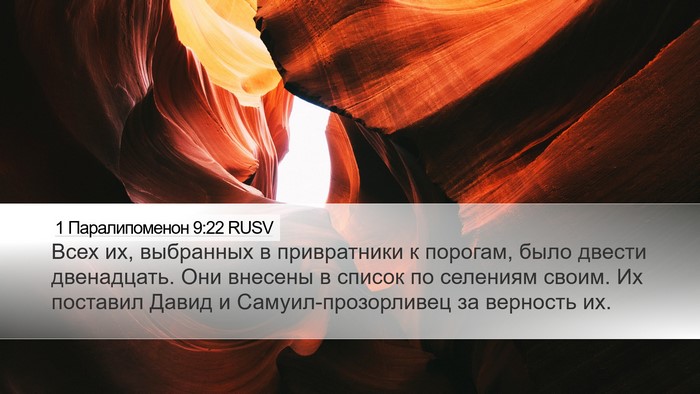 1 Паралипоменон 9:22 RUSV Bible Verse Image