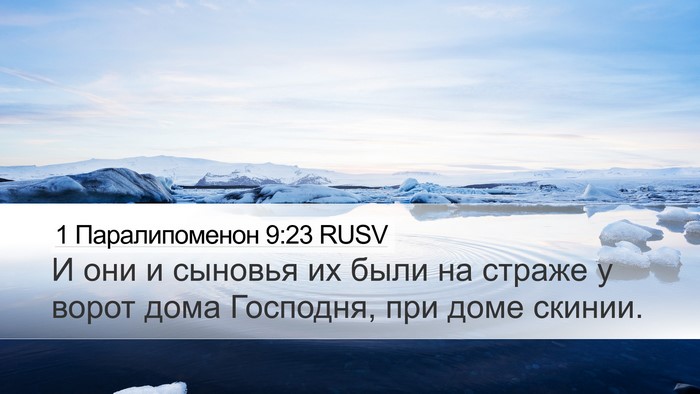 1 Паралипоменон 9:23 RUSV Bible Verse Image