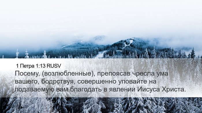 1 Петра 1:13 RUSV Bible Verse Image