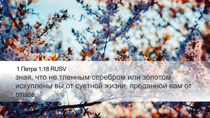 1 Петра 1:18 RUSV Bible Verse Image