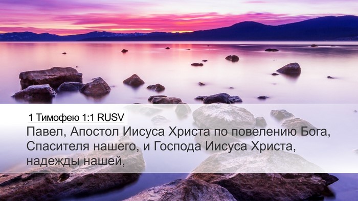 1 Тимофею 1:1 RUSV Bible Verse Image