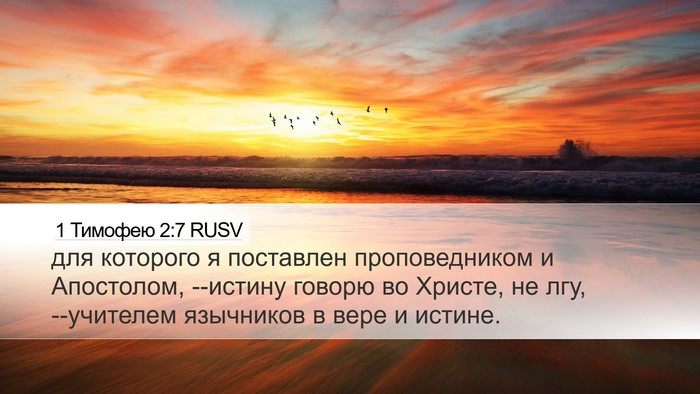 1 Тимофею 2:7 RUSV Bible Verse Image