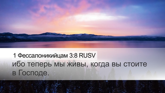 1 Фессалоникийцам 3:8 RUSV Bible Verse Image