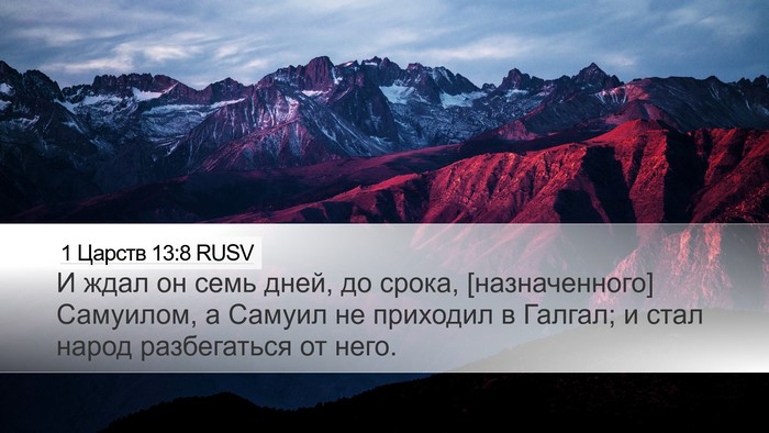 1 Царств 13:8 RUSV Bible Verse Image