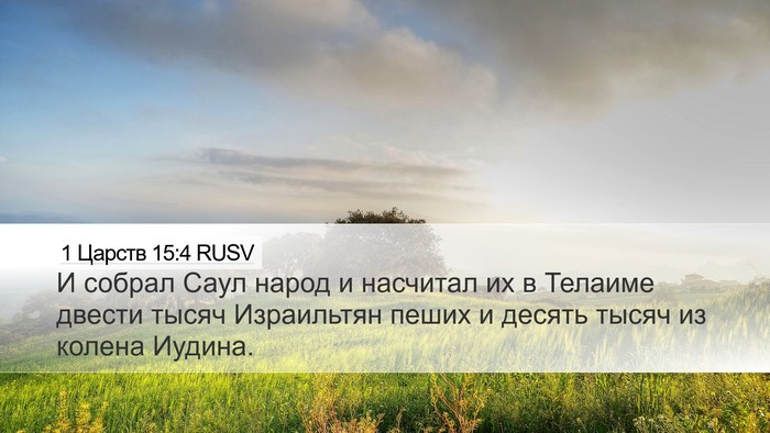 1 Царств 15:4 RUSV Bible Verse Image