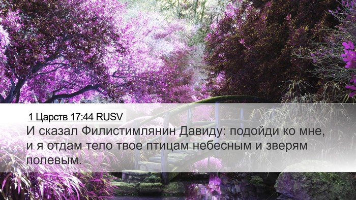 1 Царств 17:44 RUSV Bible Verse Image