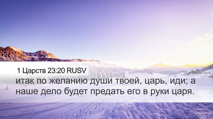 1 Царств 23:20 RUSV Bible Verse Image