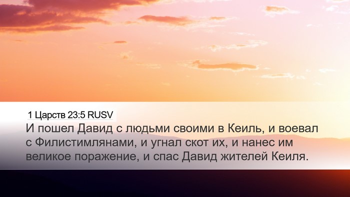 1 Царств 23:5 RUSV Bible Verse Image