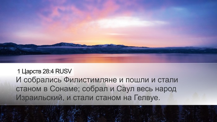 1 Царств 28:4 RUSV Bible Verse Image