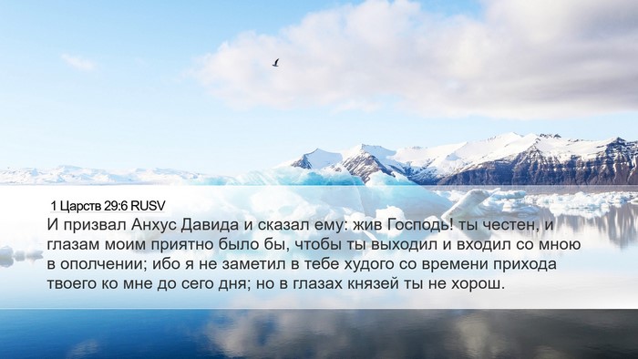 1 Царств 29:6 RUSV Bible Verse Image