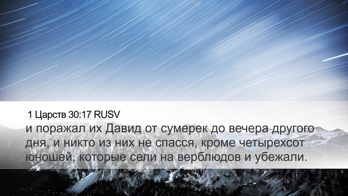 1 Царств 30:17 RUSV Bible Verse Image
