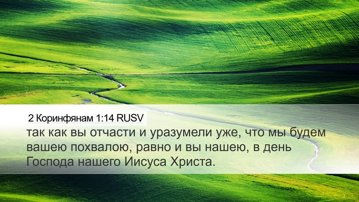 2 Коринфянам 1:14 RUSV Bible Verse Image