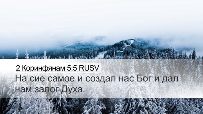 2 Коринфянам 5:5 RUSV Desktop Wallpaper - На сие самое и создал нас - Desktop Bible Verse Wallpaper