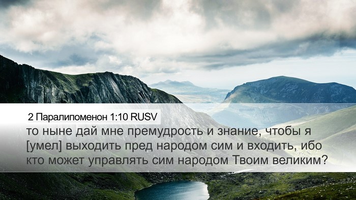 2 Паралипоменон 1:10 RUSV Bible Verse Image