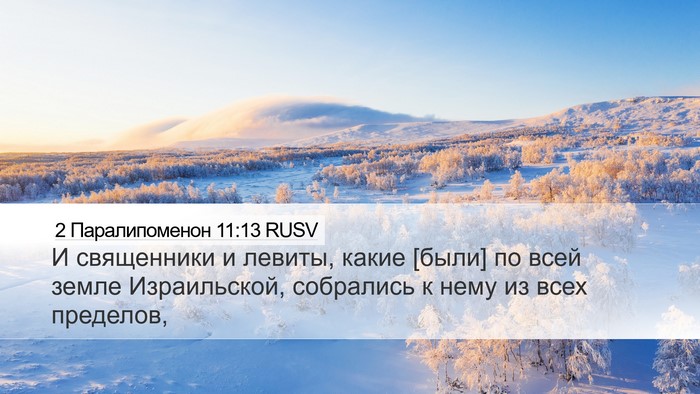 2 Паралипоменон 11:13 RUSV Bible Verse Image
