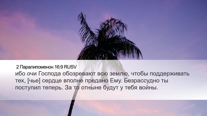 2 Паралипоменон 16:9 RUSV Bible Verse Image